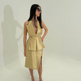 FENDI (gold) Vest Skirt Set