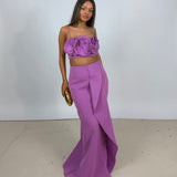 ACLER (purple) Underwood flower skirt set