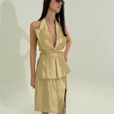 FENDI (gold) Vest Skirt Set