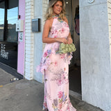 ELLIATT (pink floral) Millie Tiered Maxi