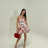 AJE (floral) Collage Bubble hem mini