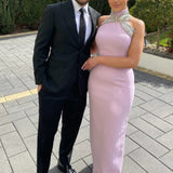 REBECCA VALLANCE (pink) Yolanda halter gown