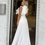 ACLER (white) Whittington one shoulder maxi