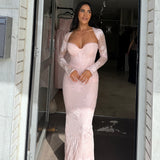 HOUSE OF CB (baby pink) Luciene corset maxi