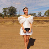 ELIYA THE LABEL (white) Nadal off shoulder mini