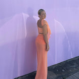 DZO (orange/apricot) Liorah top/skirt set