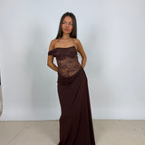 NATALIE ROLT (brown) Sloane lace maxi