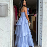 AJE (blue) Selestia frill gown