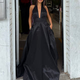 HANSEN AND GRETEL (black) Evalina Taffeta gown