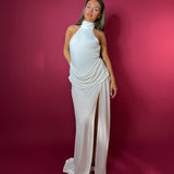 IVONA SKELO (white) Julietta high neck gown