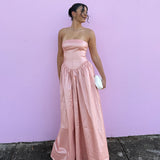 HANSEN AND GRETEL (rosette/peach) Audrey a-line midi