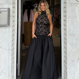 MOSSMAN (black) Lucia a-line gown