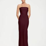 EFFIE KATS (wine/burgundy) MONROE GOWN strapless maxi