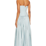 ACLER (baby blue) Avonlea pleated maxi