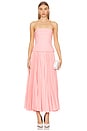 ACLER (pink) Brayswick pleated strapless midi
