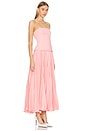 ACLER (pink) Brayswick pleated strapless midi