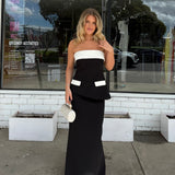 MESHKI (black/white) Micah top and set
