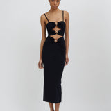 CHRISTOPHER ESBER (black) Pierced Three Orbit Column Midi
