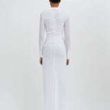 CHRISTOPHER ESBER Curly Petal Long Sleeve Venus Maxi (White)
