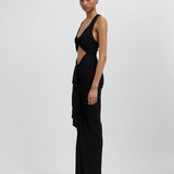 CHRISTOPHER ESBER (black) Vivenda drape open tummy gown