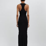 CHRISTOPHER ESBER (black) Vivenda drape open tummy gown