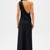 MISHA (black) Constantina High Neck silk maxi