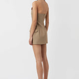 CAMILLA AND MARC (tan) Asteria strapless button up mini