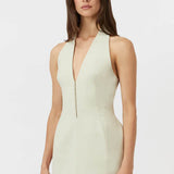 CAMILLA AND MARC (beige) Petra A-line halter mini