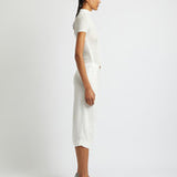 CHRISTOPHER ESBER (white) Natural Faille Fusion Tee midi