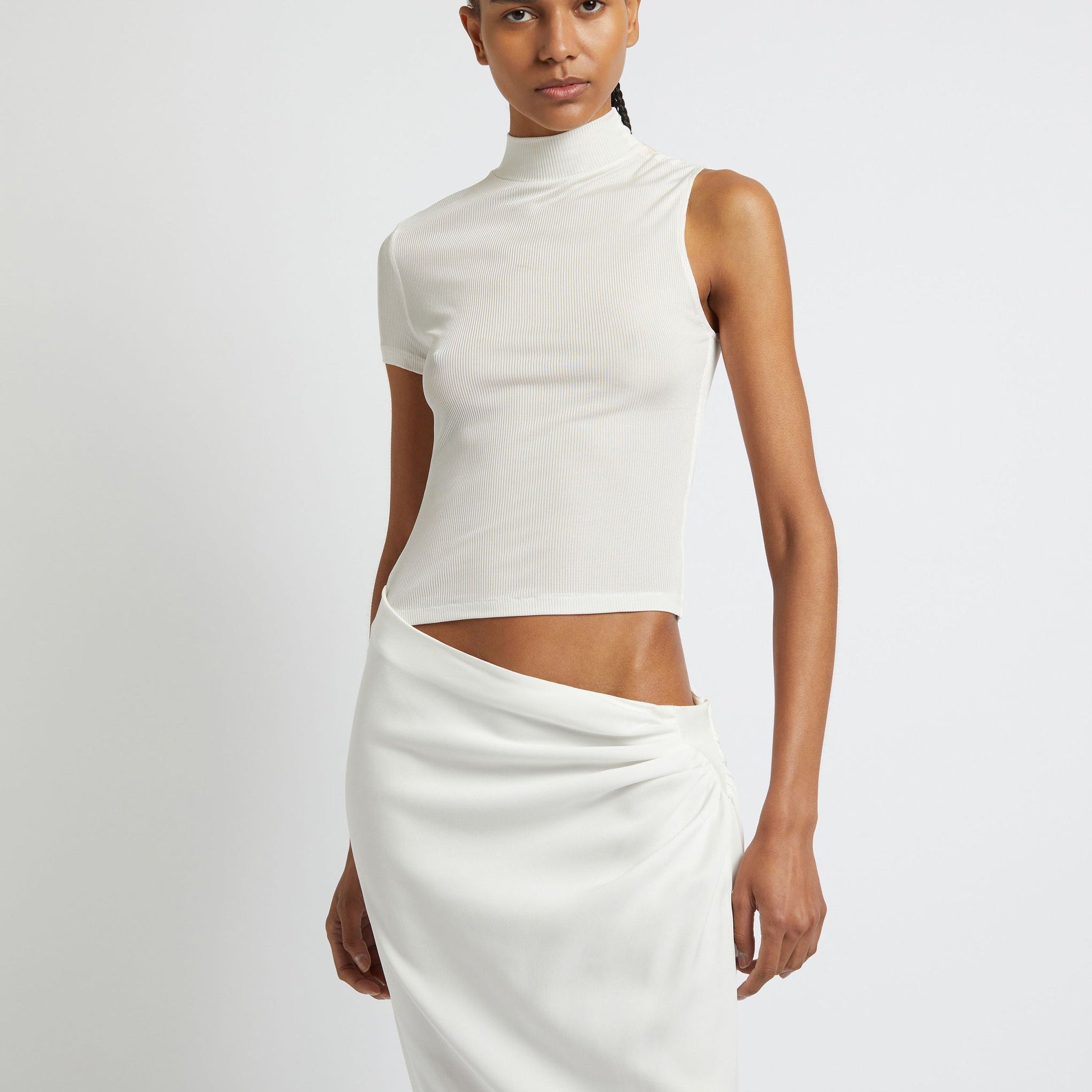 CHRISTOPHER ESBER (white) Natural Faille Fusion Tee midi