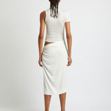 CHRISTOPHER ESBER (white) Natural Faille Fusion Tee midi