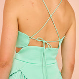 ACLER (aqua) Atholton pleated midi