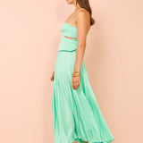 ACLER (aqua) Atholton pleated midi
