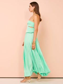 ACLER (aqua) Atholton pleated midi