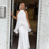 ELLIATT (white) Poppy cape maxi