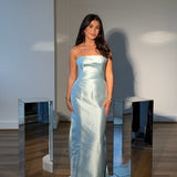 EFFIE KATS (blue) Alba Satin Maxi