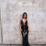 MISHA (black) Sapphire Sequin gown
