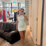 SIR THE LABEL (baby blue) Azul gathered mini