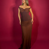 NATALIE ROLT (brown) Cadence corset gown