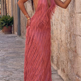 JASOOK (peach) Noa feather Maxi