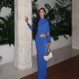 CHRISTOPHER ESBER (royal blue) Encased Nature Drape Maxi