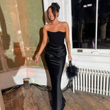 HOUSE OF CB (black) Persephone strapless corset gown