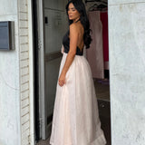 HANSEN AND GRETEL (black/pink) Calla halter maxi