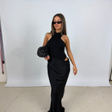 CAMILA COEHLO (black) Estrella high neck gown