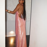DECONDUARTE (pink/coral) Attina sparkly custom gown