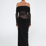 BENNI (black) Yasmin off shoulder maxi