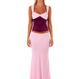 I AM DELILAH (pink/burgundy) Scarlett corset and skirt set