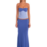 I AM DELILAH (blue) Angelina Corset and skirt set