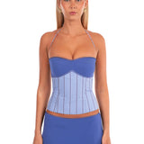 I AM DELILAH (blue) Angelina Corset and skirt set