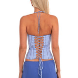 I AM DELILAH (blue) Angelina Corset and skirt set